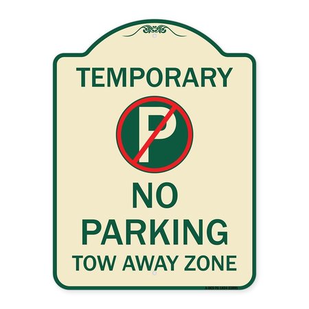 SIGNMISSION No Parking Tow Away Zone Heavy-Gauge Aluminum Architectural Sign, 24" x 18", TG-1824-22891 A-DES-TG-1824-22891